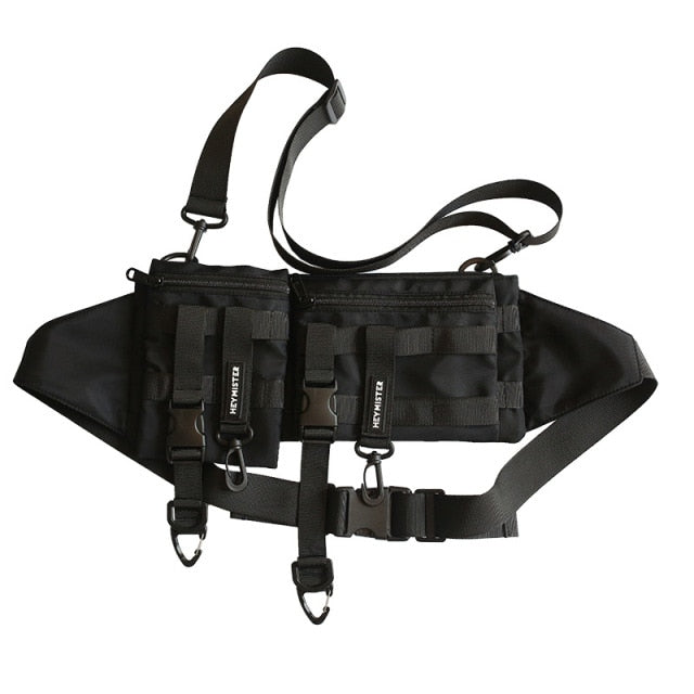 Cyflymder Multi-pocket Tactical Functional Waist Pack Techwear Casual Phone Pouch Outdoor Running Hip Hop Chest Rig Belt Bags Streetwear