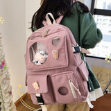 Cyflymder Muti-Pocket Women Backpack Nylon School Bag Backpacks for Teenage Girls Fashion College Student Back Pack Mochila Feminina