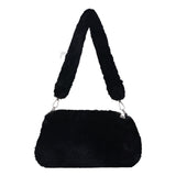Cyflymder Shoulder Messenger Bag Plush Soft Underarm Shoulder Fashion Casual Soft Crossbody Bags Women Totes Bags Clutch Bag
