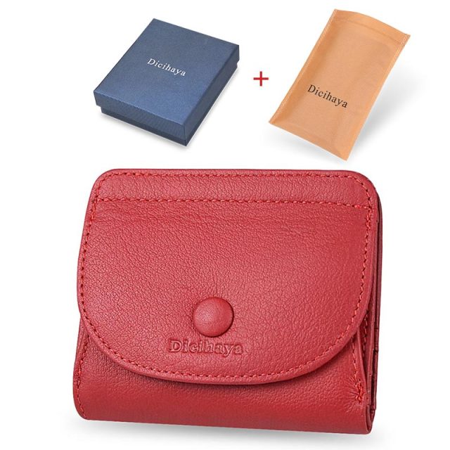 Cyflymder Women's Wallet Small and Slim Leather Purse Women Wallets Cards Holders Short Women Coin Purse Small Ladies Wallet