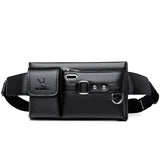 Cyflymder Brand Men's Waist Bag Leather Male Fanny Pack New Male Shoulder Chest Bags for Phone Travel Man Belt Pouch Murse Banana Bum Bag