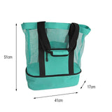 Thermal Insulation Beach Lunch Bag Net Women Handbag Double Layers Food Portable Large Capacity Outdoor Lunch Backpack