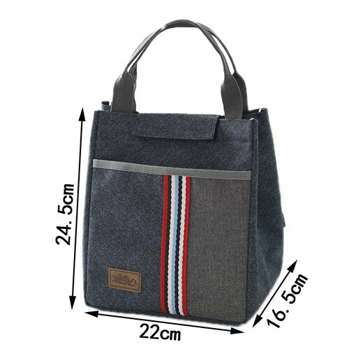 Cyflymder Oxford Lunch Bag Insulated Cooler Women kids Bento Bag Thermal Food Bag Carrier Accessories