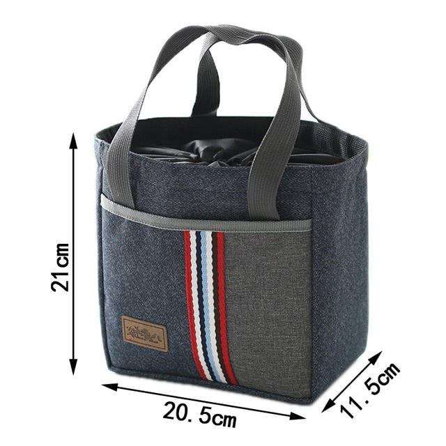Cyflymder Oxford Lunch Bag Insulated Cooler Women kids Bento Bag Thermal Food Bag Carrier Accessories