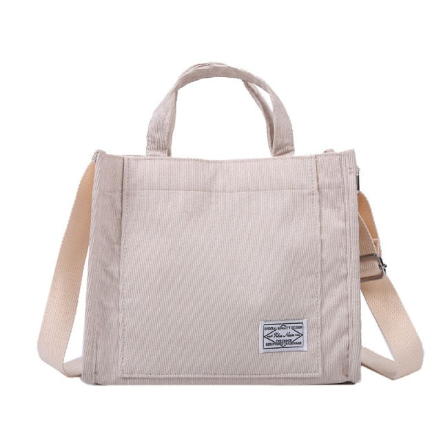 Small Corduroy Bag Women's Shoulder Bag Designer Girls Handbags Female Shopper Bag Crossbody Bag Vintage Book Messenger Bag