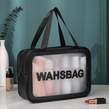 Cyflymder New Soft PU Women Travel Storage Bag Waterproof Toiletries Organize Cosmetic Bag Portable Storage PVC Make Up Bag Wash Bag
