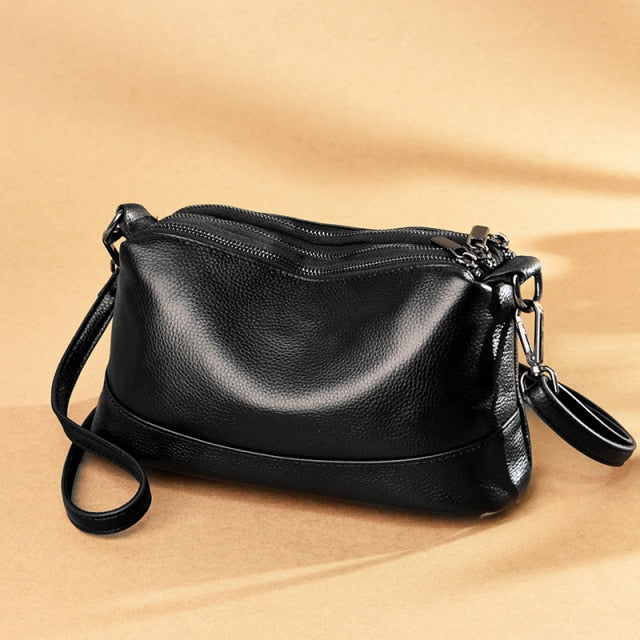 Genuine Leather Real Cowhide New Women Leisure Fashion Bag Women's Messenger Bag Shoulder Bag Cross Bag Women's Handbag