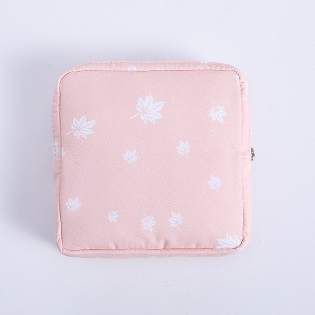 New Sanitary Pad Pouch Mini Folding Women Cute Bag For Gaskets Napkin Towel Storage Bags Pouch Case Sanitary Pad Organizer