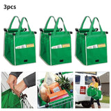 Cyflymder Supermarket Shopping Bag Eco Friendly Trolley Tote Thicken Cart Bags Large Capacity Handbags Foldable Reusable Women Cart Bag