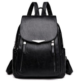 Cyflymder Fashion Black Woman Backpack High Quality Youth PU Leather Backpacks for Teenage Girls Female School Bag Hot Sale Backpacks