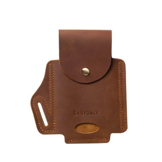 Cyflymder 100% Genuine Leather Waist Belt Cellphone Bag For Men Male Vintage Travel Sport Portable Mobile Phone Cover Case Holder Holster