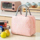 Portable Lunch Bag Thermal Insulated Lunch Box Tote Cooler Handbag Bento Pouch Picnic Dinner Container School Food Storage Bags