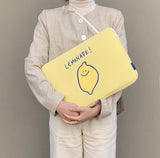 New Korea Ins Ipad Pro 11 Laptop Case Korean Fashion Lemon Cartoon 11 13 15 inch Tablet Protective Inner Sleeve Bag Pouch