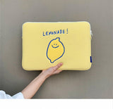 New Korea Ins Ipad Pro 11 Laptop Case Korean Fashion Lemon Cartoon 11 13 15 inch Tablet Protective Inner Sleeve Bag Pouch