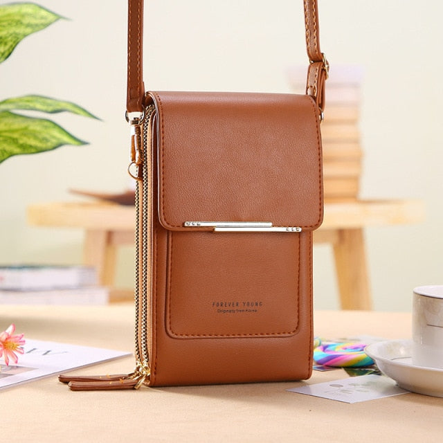 Cyflymder Women Bags Soft Leather Wallets Touch Screen Cell Phone Purse Crossbody Shoulder Strap Handbag for Female Cheap Women's Bags