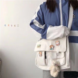 Cyflymder Korean Planet Print Women Shoulder Bag New Canvas Bag For Women Multiple Pockets Messenger Bags Girls Crossbody Bags Bolso