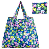 New Tote Foldable Colors ECO Reusable Polyester Portable Shoulder Handbag Cartoon Green Folding Pouch Shopping Bag