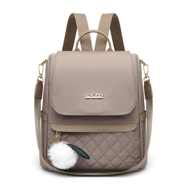 Fashion Nylon Mochila Trend Solid Color Women Shopping Backpack Anti-Theft Travel Bag School Bags Kawaii Bookbag Bolsa Feminina