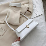 Cyflymder Solid Color PU Leather Handbags For Women Shoulder Bag Female Small Elegant Totes Lady Handbag Luxury Hand Bag