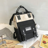 Backpacks for School Teenagers Girls Cute Ring Bag Designer Travel Laptop Backpack Women Notebook Back Pack Patchwork Bagpack