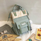 Backpacks for School Teenagers Girls Cute Ring Bag Designer Travel Laptop Backpack Women Notebook Back Pack Patchwork Bagpack