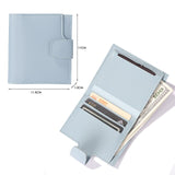 Men Women Fashion Solid Color Credit Card ID Card Multi-slot Card Holder Casual PU Leather Mini Coin Purse Wallet Case Pocket
