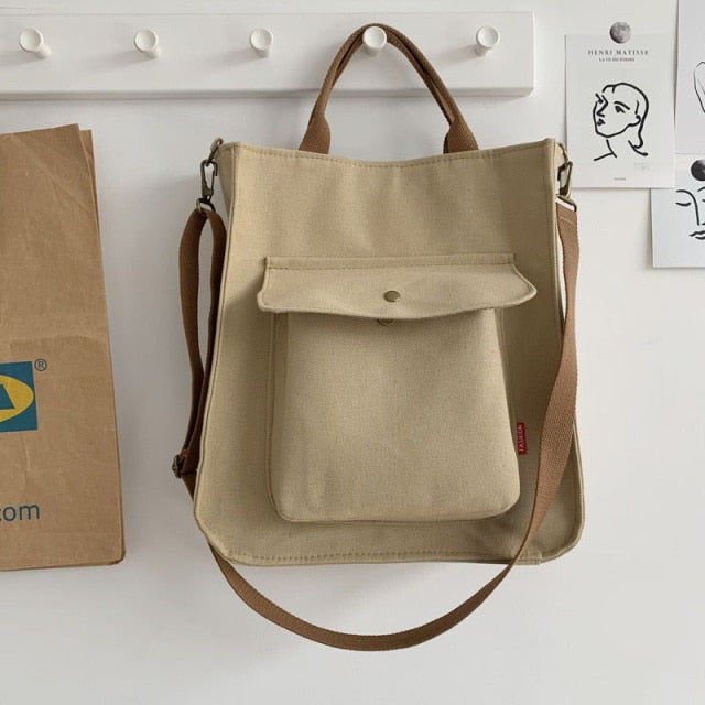 Cyflymder Corduroy Bag for Women Shopper Bag Designer Handbag Autumn and Winter Girls Student Bookbag Female Canvas Shoulder Tote Bag