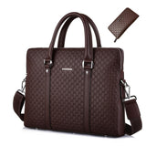 Cyflymder Men's Briefcase New Fashion Shoulder Bag Double Layers Laptop Bag Large Capacity Male Business Handbag Travel Bag for Man Gifts for Men