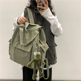 Schoolbag Female Ins Style Korean College Student Backpack High School Mori Fashion Multi-purpose High-capacity Traveling Canvas