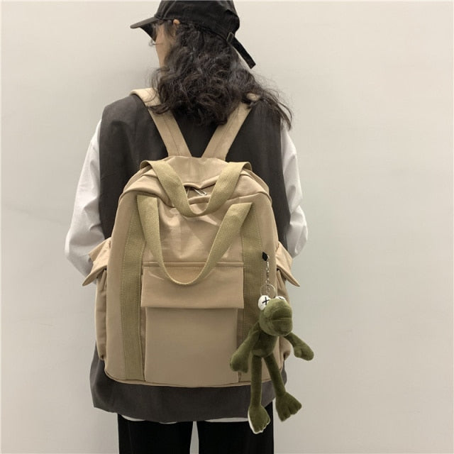 Schoolbag Female Ins Style Korean College Student Backpack High School Mori Fashion Multi-purpose High-capacity Traveling Canvas