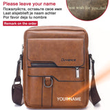 Cyflymder Brand Men Shoulder Bag for 10.4 Inches Ipad PU Leather Business Men Messenger Bags Large Man Crossbody Bag Waterproof Travel Bag Gifts for Men