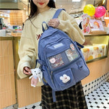 Cyflymder Japanese Fashion Backpack Women School Bags For Teenage Girls Multipockets Mesh Nylon Backpacks Mochila Feminina Bag Bolsa Mujer