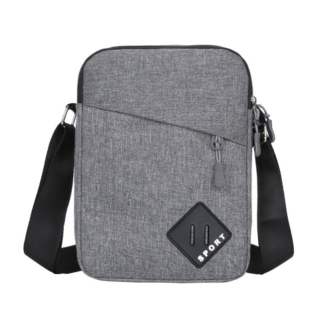 Cyflymder Men Messenger Bags Canvas Shoulder Bag Mens Simple Waterproof Crossbody Bag Travel Mini Satchel Bag for Man Waist Packet