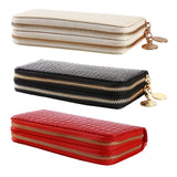 red/white/black Women Double Zipper Wallets Ladies Wallet Fashion Wallet Female Long Design Handbag  purse