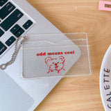 Fashion 2 Bits Transparent Waterproof PVC Women Girls Card Case Business Card Holder Men Credit Card Bag ID Card Mini Wallet