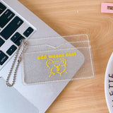 Fashion 2 Bits Transparent Waterproof PVC Women Girls Card Case Business Card Holder Men Credit Card Bag ID Card Mini Wallet
