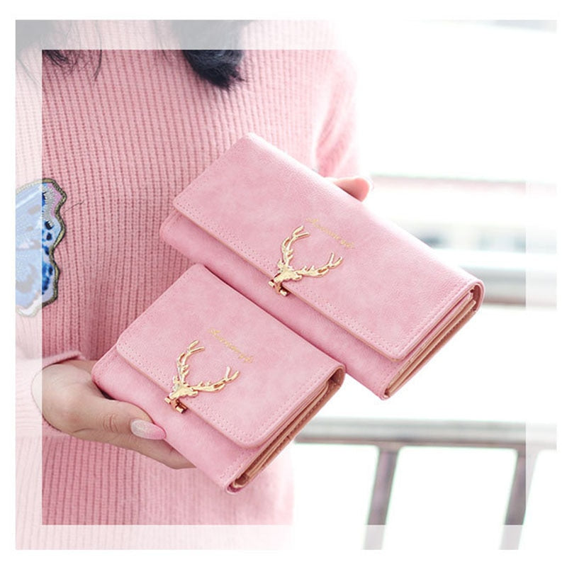 Women's Wallet Purse PU Leather New Fashion Clutch Portefeuille Large Capacity Long Short Coin Pocket Ladies Designer Wallets