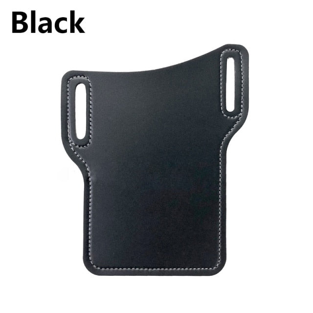 Portable Waist Bag Phone Pouch Attached Belt Plastic Men's Wallets Imitation Leather Pocket Holster Outdoor Purse for Men Hike