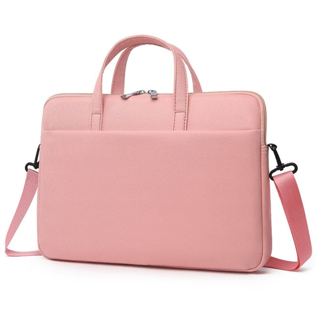 PU Leather Laptop Bag 13 14 15.6 Handbag For Macbook Air Pro 13 15 16 women Shoulder Briefcase Bag Waterproof case for xiaomi hp