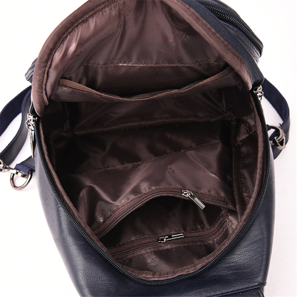 Cyflymder Hot Women Leather Backpacks Female Vintage Backpack For Teenage Girls School Chest Bag Travel Bagpack Ladies Sac A Dos Back Pack