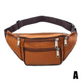 Cyflymder Portable Men's Mobile Phone Pockets Leather Belt Clip Bag Pouch Fashion Crossbody Backpack Shoulder Bag Waistbag Casual
