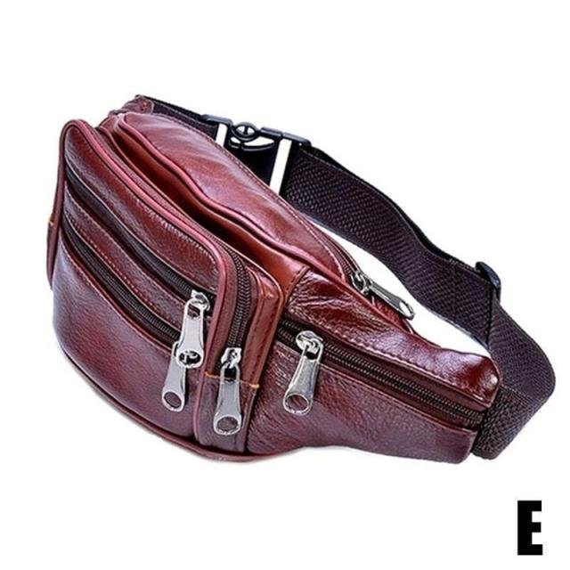Cyflymder Portable Men's Mobile Phone Pockets Leather Belt Clip Bag Pouch Fashion Crossbody Backpack Shoulder Bag Waistbag Casual